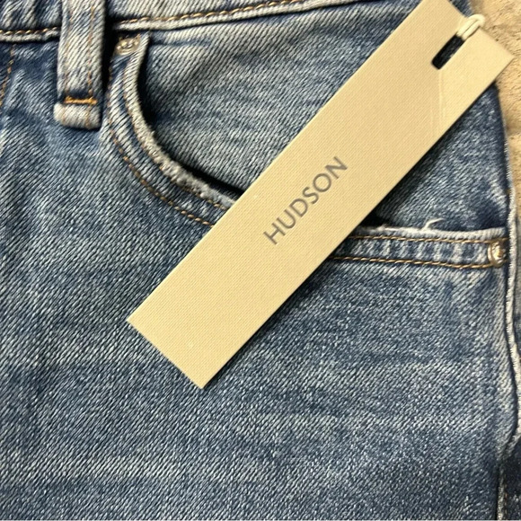 NWT Hudson Reconstructed Womens 25 Midi Legacy Denim Skirt Lucent Wash - Picture 4 of 10